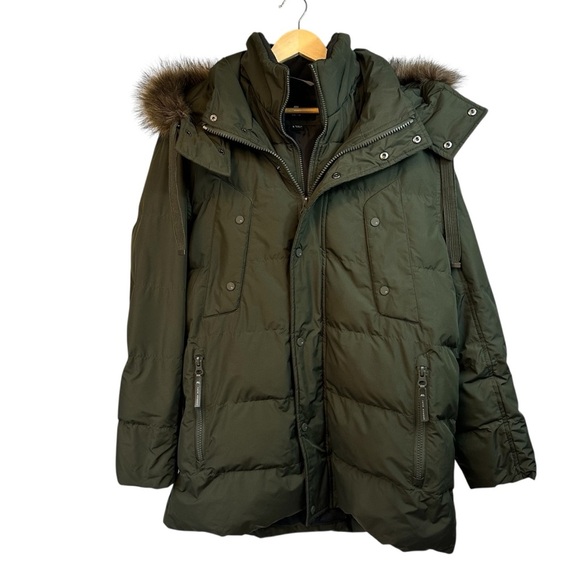 Andrew Marc New York Men's Gattaca Down Parka Coat, OD Green, Large - Picture 3 of 16